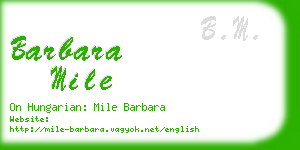 barbara mile business card